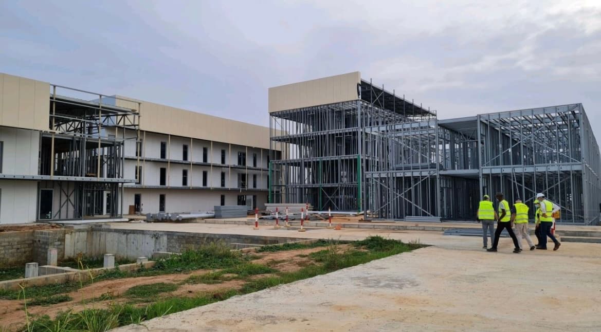 Naija Steel construction site with steel framework
